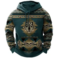 Vintage Indian Style Men's Hoodie Hooded Sweatshirt Unisex Harajuku Pullover 2023 New Jacket Oversized Casual Streetwear Tops - Image 4