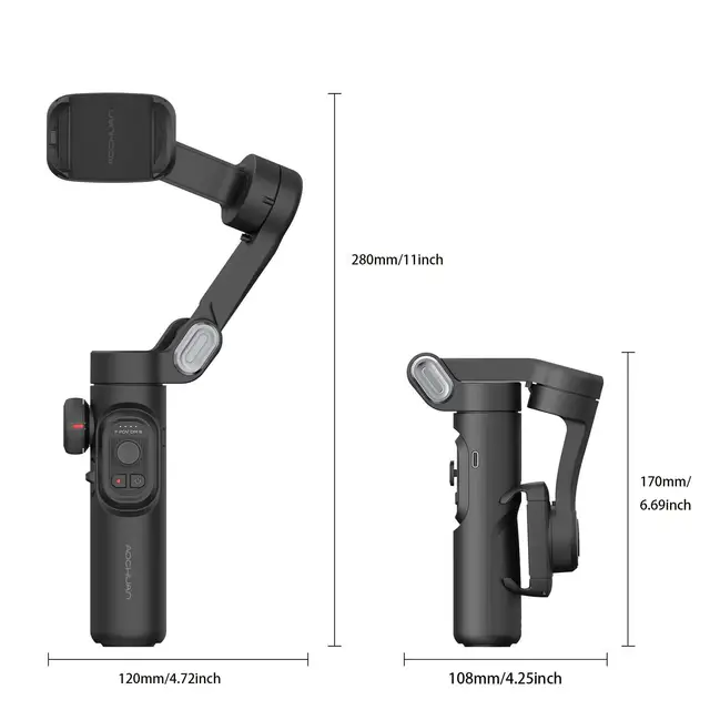 Estabilizador de cardán portátil de 3 ejes para teléfono inteligente - Imagen 6