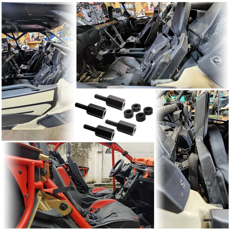 Kit Rialzo Sedile Per Can-Am Maverick X3, Staffe Regolabili 1,3-5,1 Cm, Aumenta Spazio E Visibilità, Per Posto Guida E Passeggero