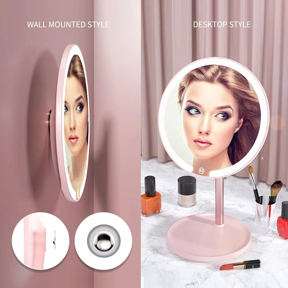Description Picture 3 of itemTouch Screen Large Tabletop Lighted Makeup Mirror Vanity Mirror With Lights Usb Charging Power Supply