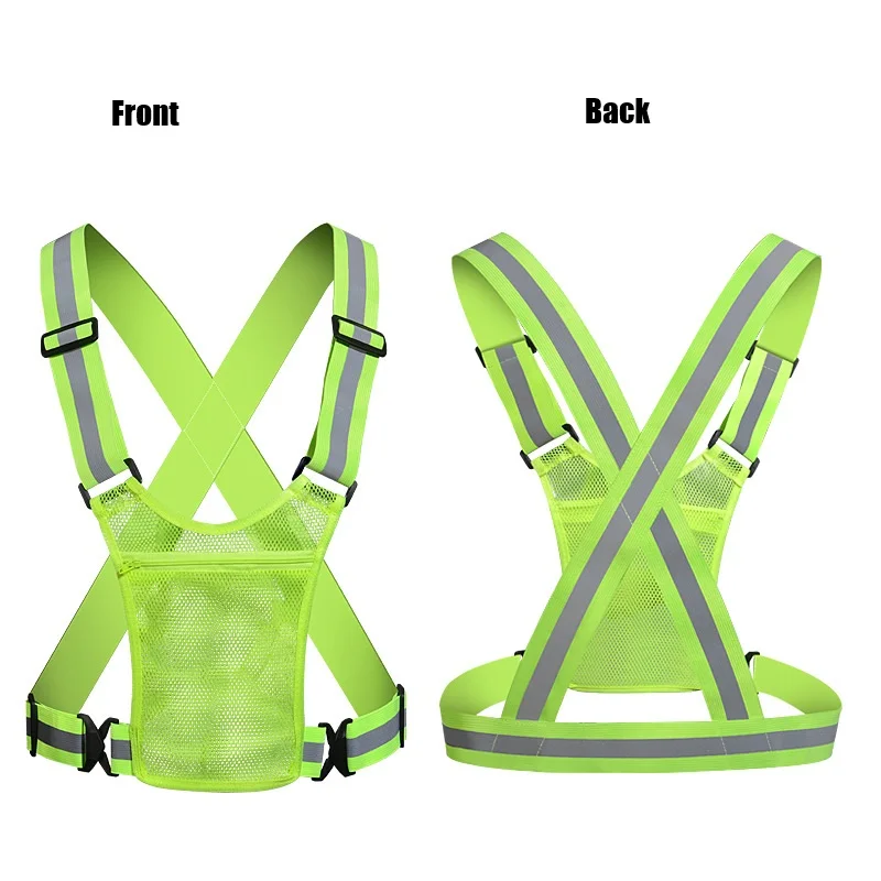 Reflective safety vest and straps With storage bag