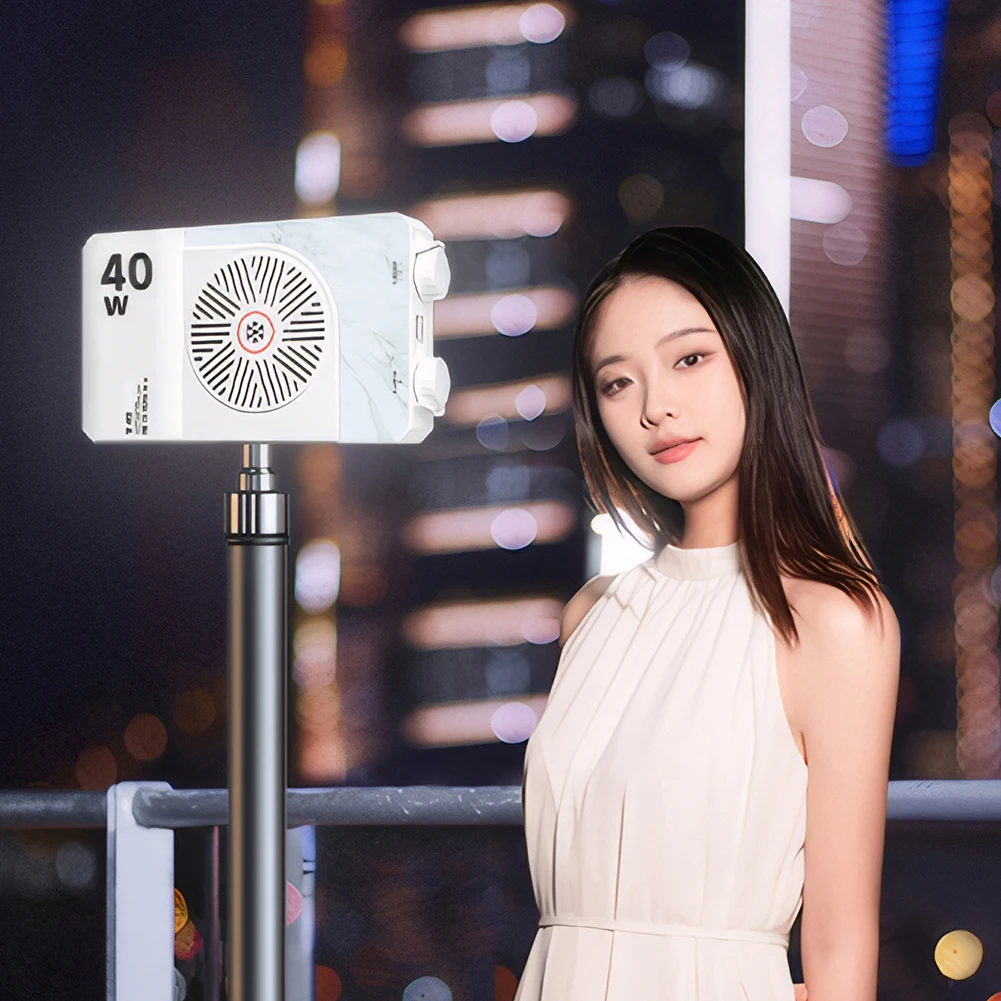 40W LED 카메라 조명 2800K-9000K 휴대용 필 라이트 4400mAh 충전식 사진 조명 비디오 조명