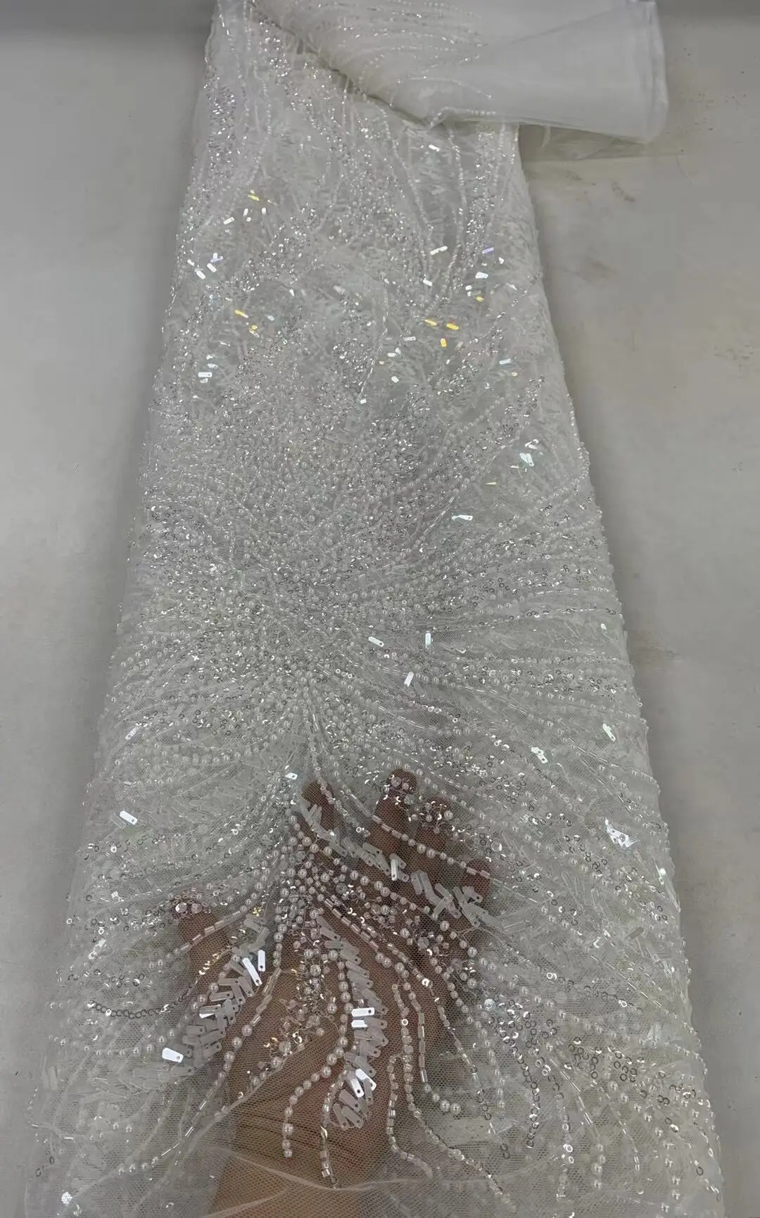 

Нигерийская Тюлевая кружевная ткань, бриллианты с бусинами, высококачественные роскошные африканские блестки, французское Тюлевое кружево для бриллиантов