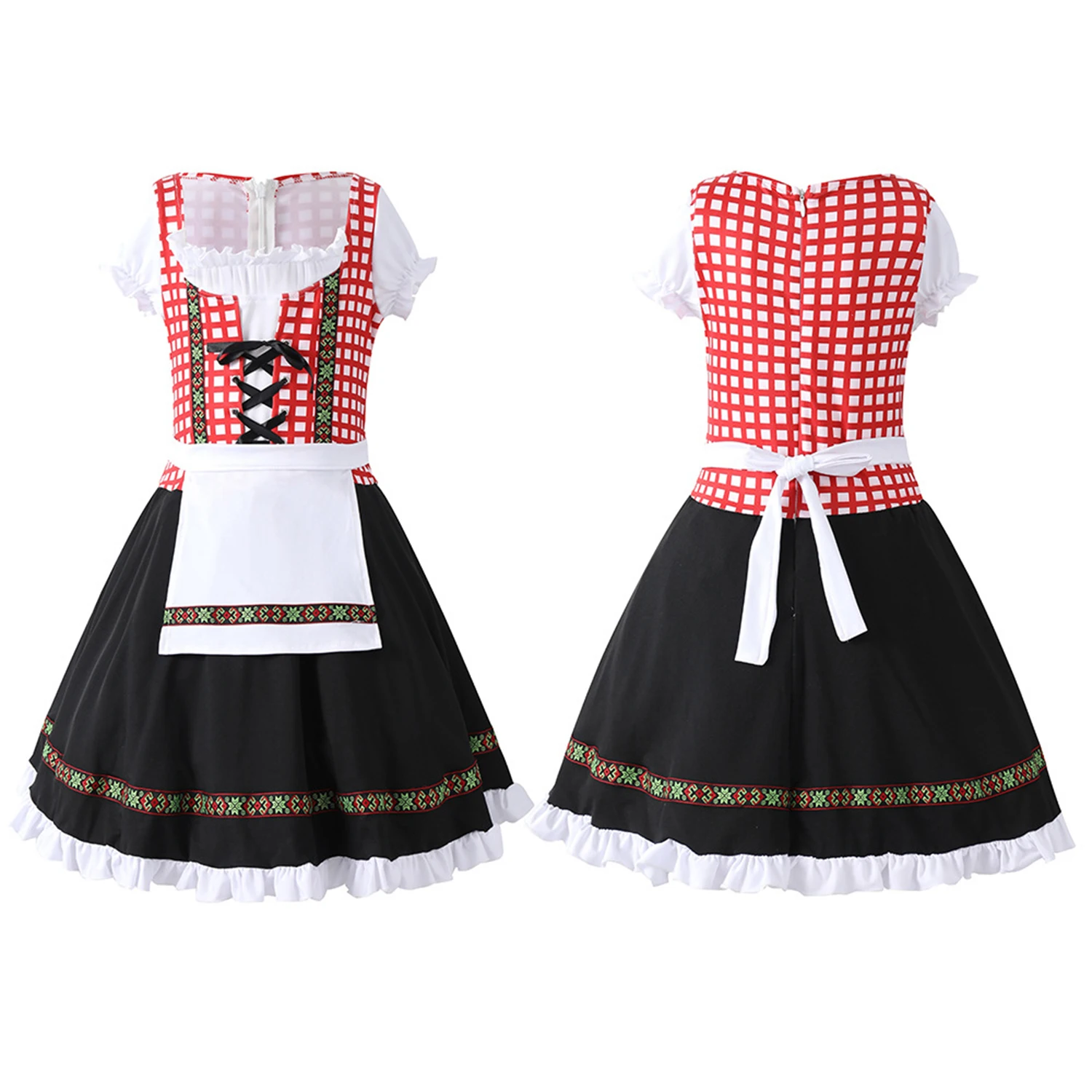 Oktoberfest Beer Kids Girls German Fraulein Bavarian Dirndl Cosplay Costume