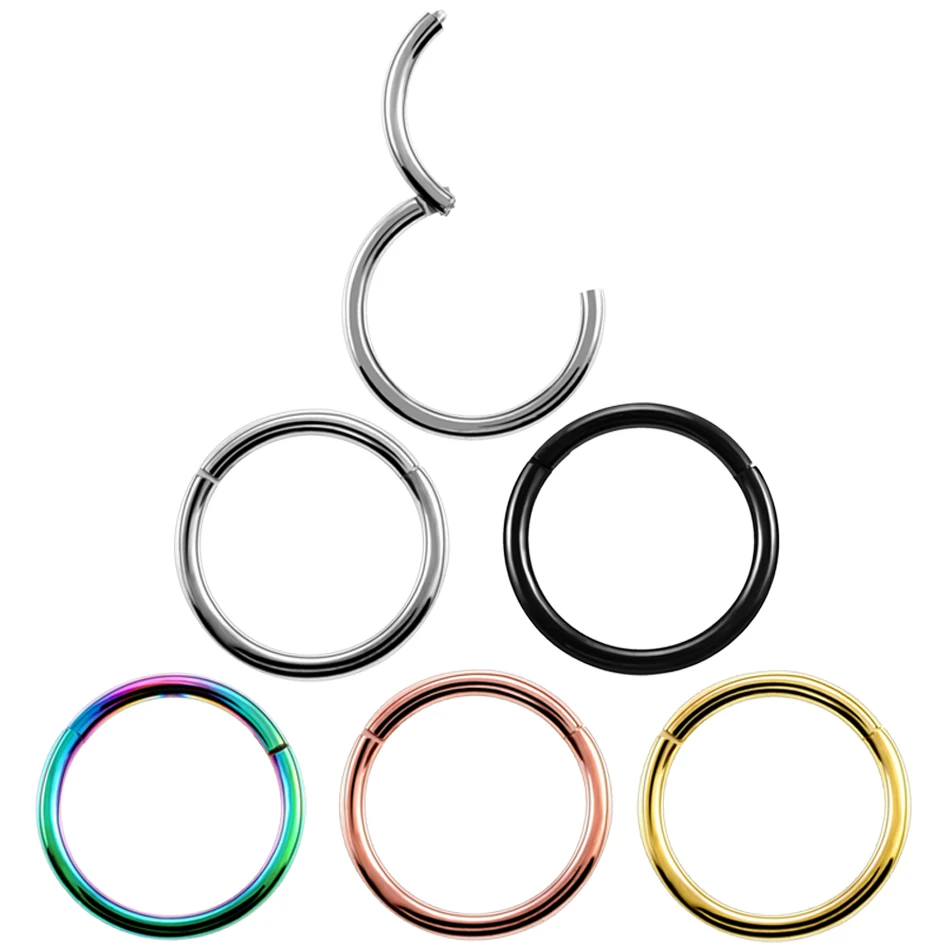 Nose Rings 6/8/10/12mm Stainless Steel for Women Men