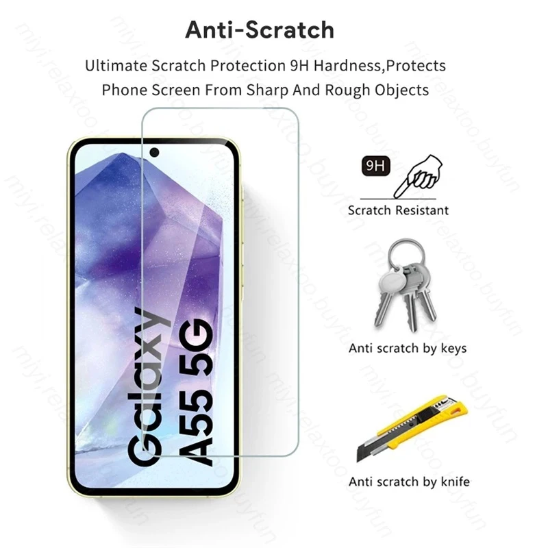 5-Pack HD 9H Tempered Glass Screen Protectors - Crystal Clear Protection