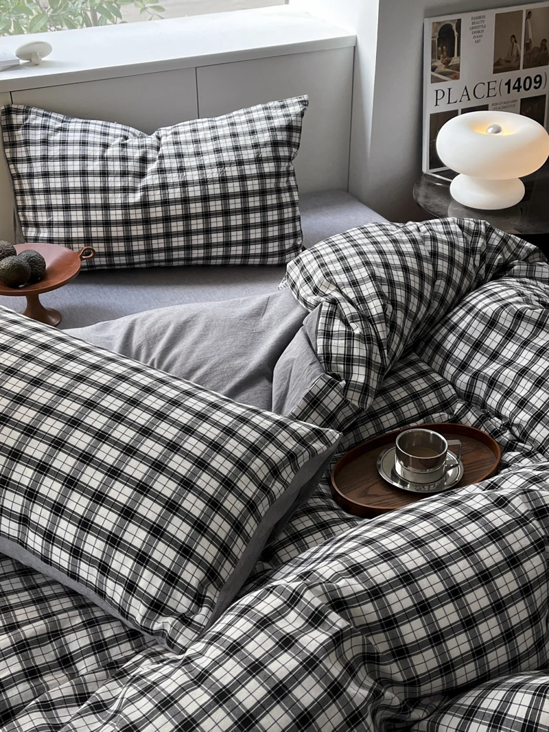 

Home Brushed Duvet Cover Set,Premium Bed Duvet Cover Set, Breathable Soft for Single or Couple