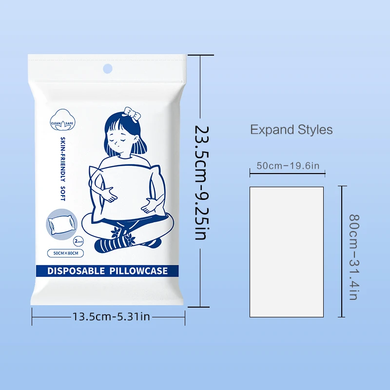 Disposable Pillowcase Household Traveling Hotel Disposable Pillow Case Comfortable Breathable Bedding Portable Pillow Cover 6