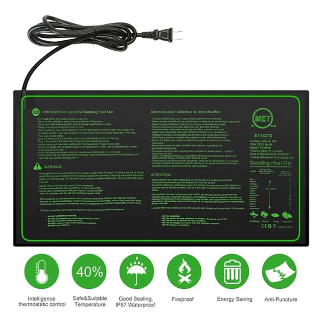 Növény Palánta Brooder Inkubátor Háziállat -Hüllők Fűtő Szőnyegpadok Eu/Usa/Uk/Au Plug - Image 3