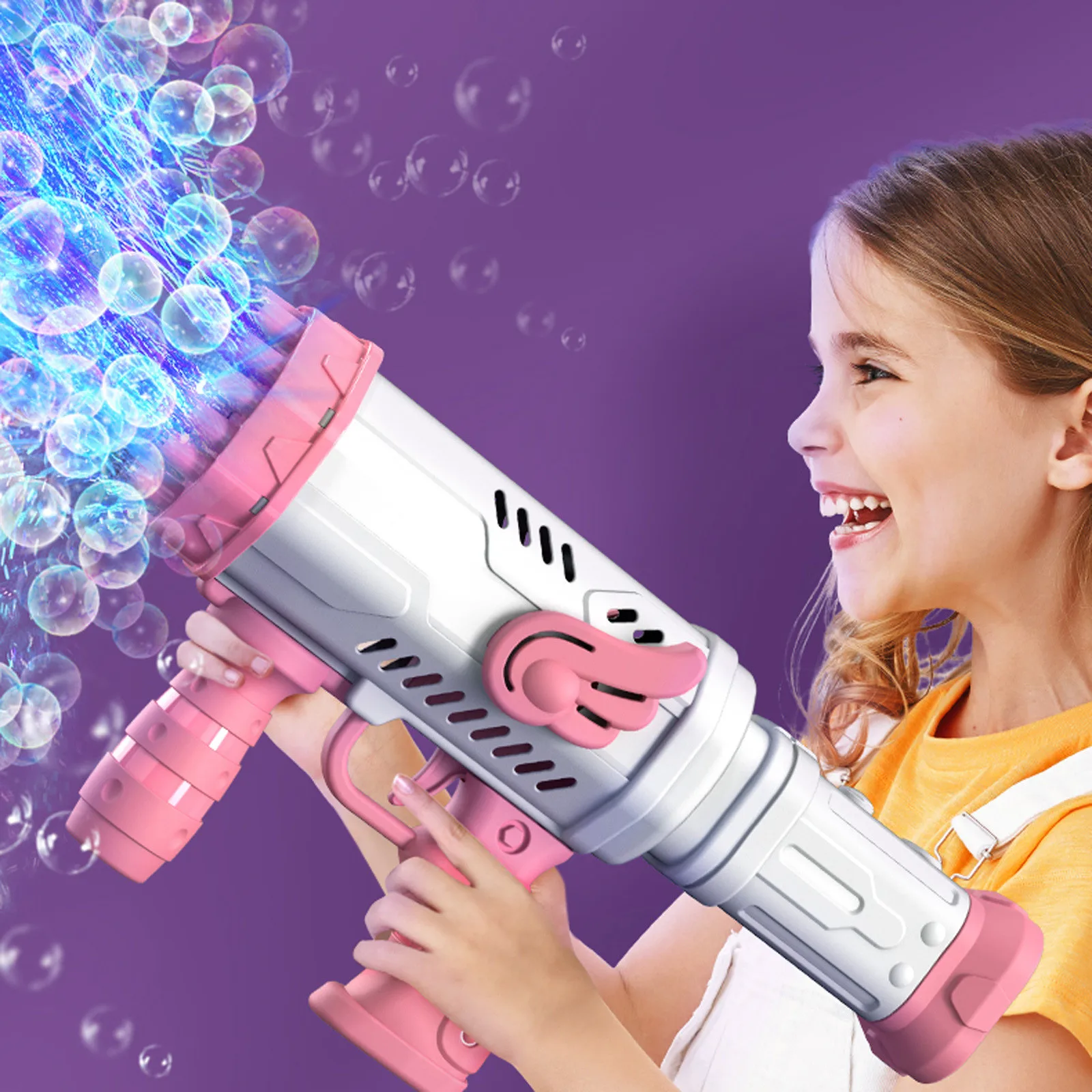 Upgraded Bubble Machine 32 Holes Bubble Machine For Kids Summer Toy