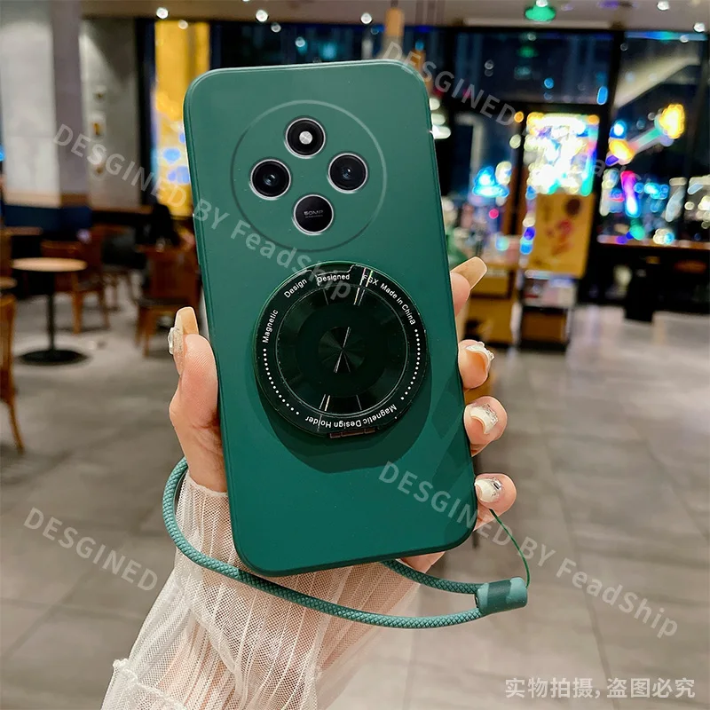 Silicone Phone Case with Magnetic Holder and Screen Protector Film