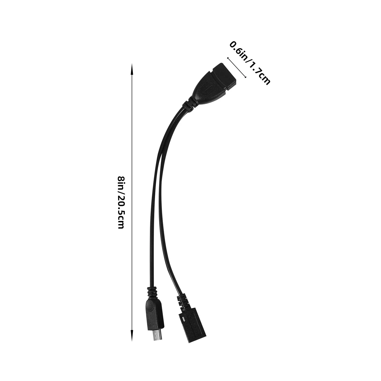 2개 OTG 데이터 케이블 마이크로 USB - USB-A 어댑터 (남성-여성 변환) 휴대폰 태블릿 액세서리 OTG 케이블 마이크로 USB 어댑터