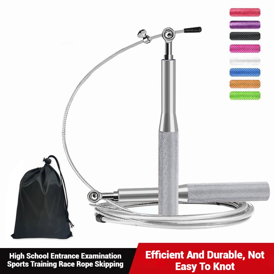 WOSWEIR-Unisex Professional Wire Jump Rope High School Entrance Exam Racing Adult Fitness Tool for Weight Loss And Fat Burning
