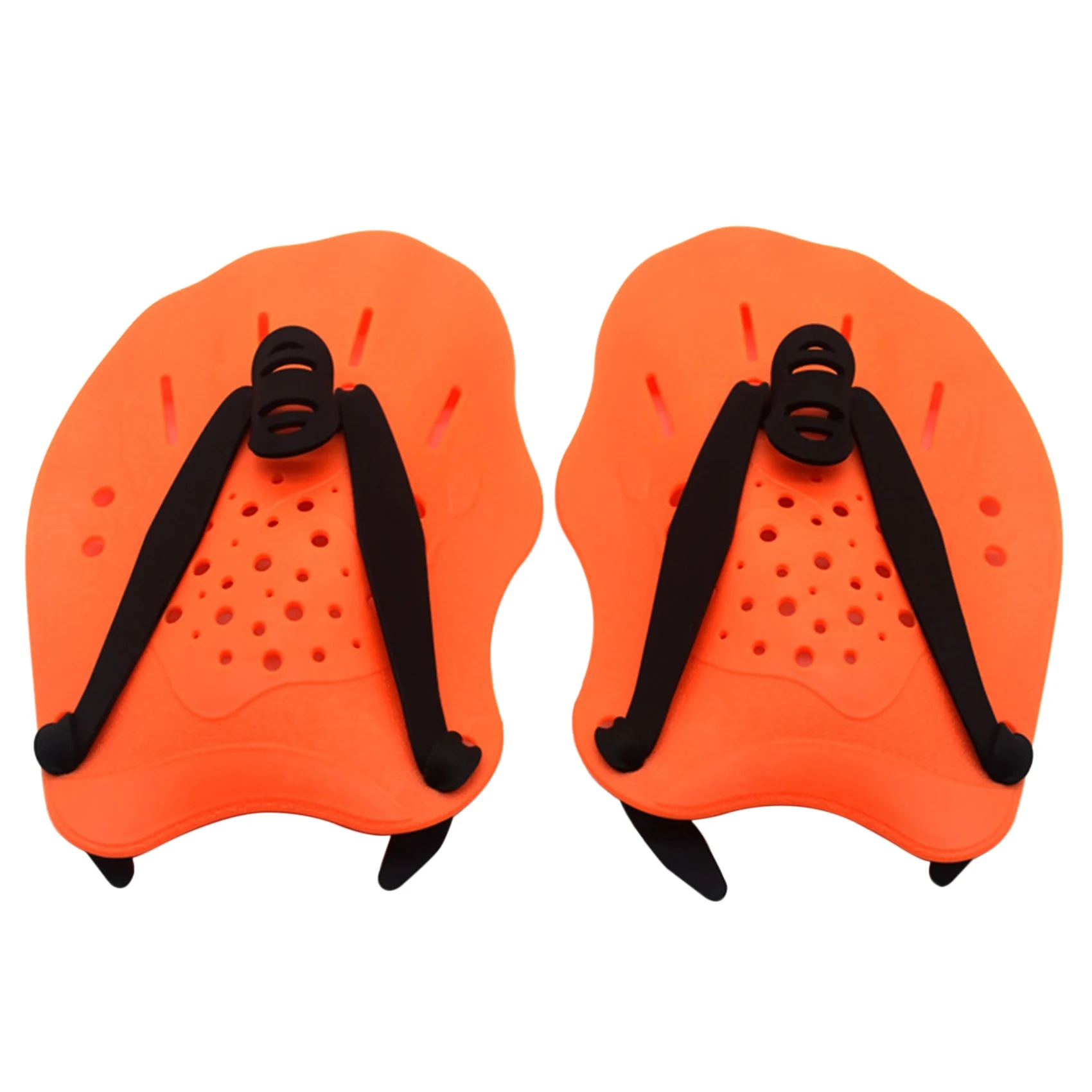 

Контурные лопатки для плавания, тренировочные лопатки для рук с регулируемыми ремешками, оранжевые лопатки для рук