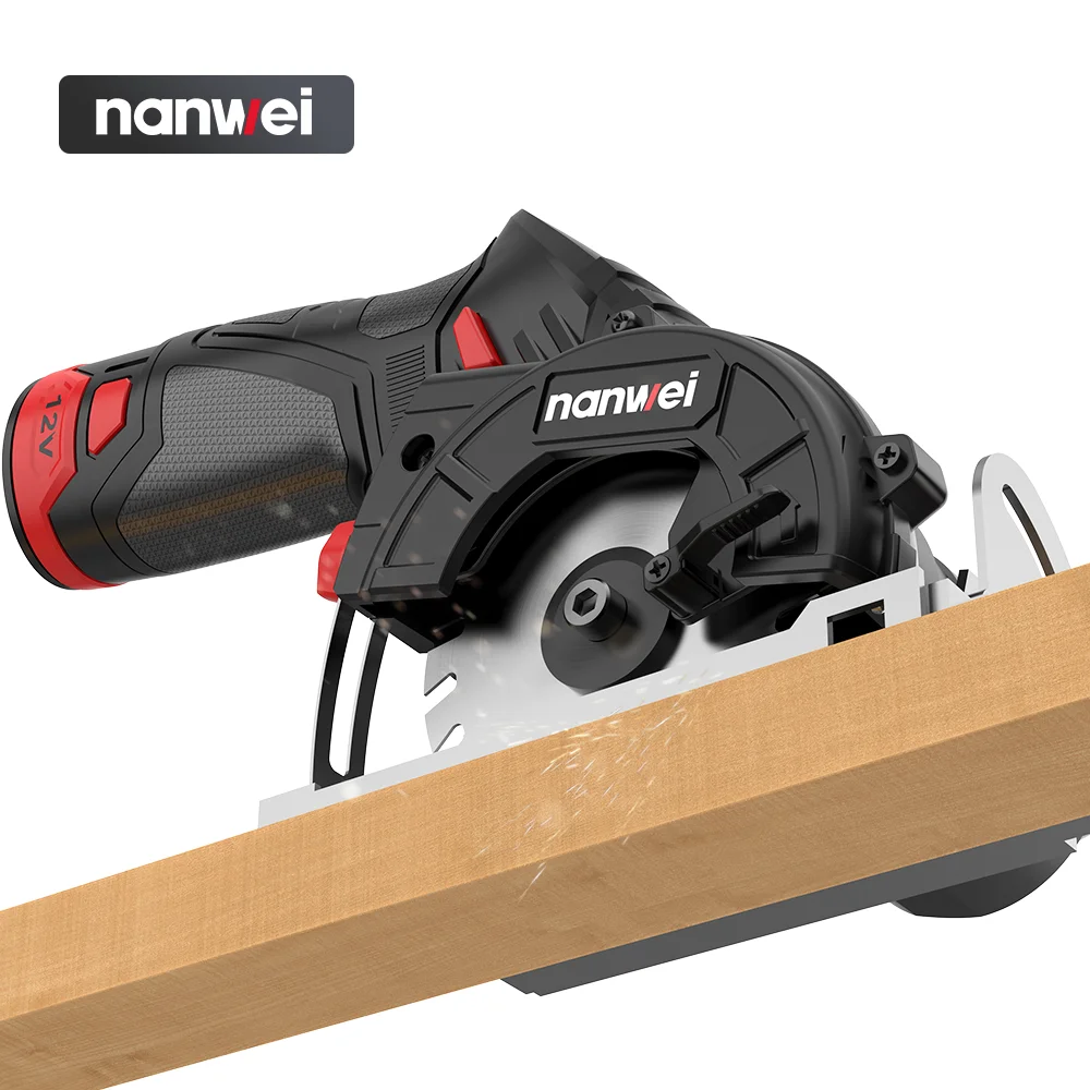Nanwei Type-C Mini Electric Circular Saw 12V Portable Power Tool for Woodworking Cutting And DIY Projects