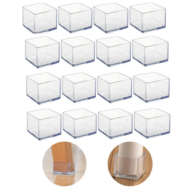 Protecteur de pied de meuble Transparent, couvre-pied de Table et de chaise, capuchon en Silicone résistant à l'usure, réduction du bruit, protection du sol 2