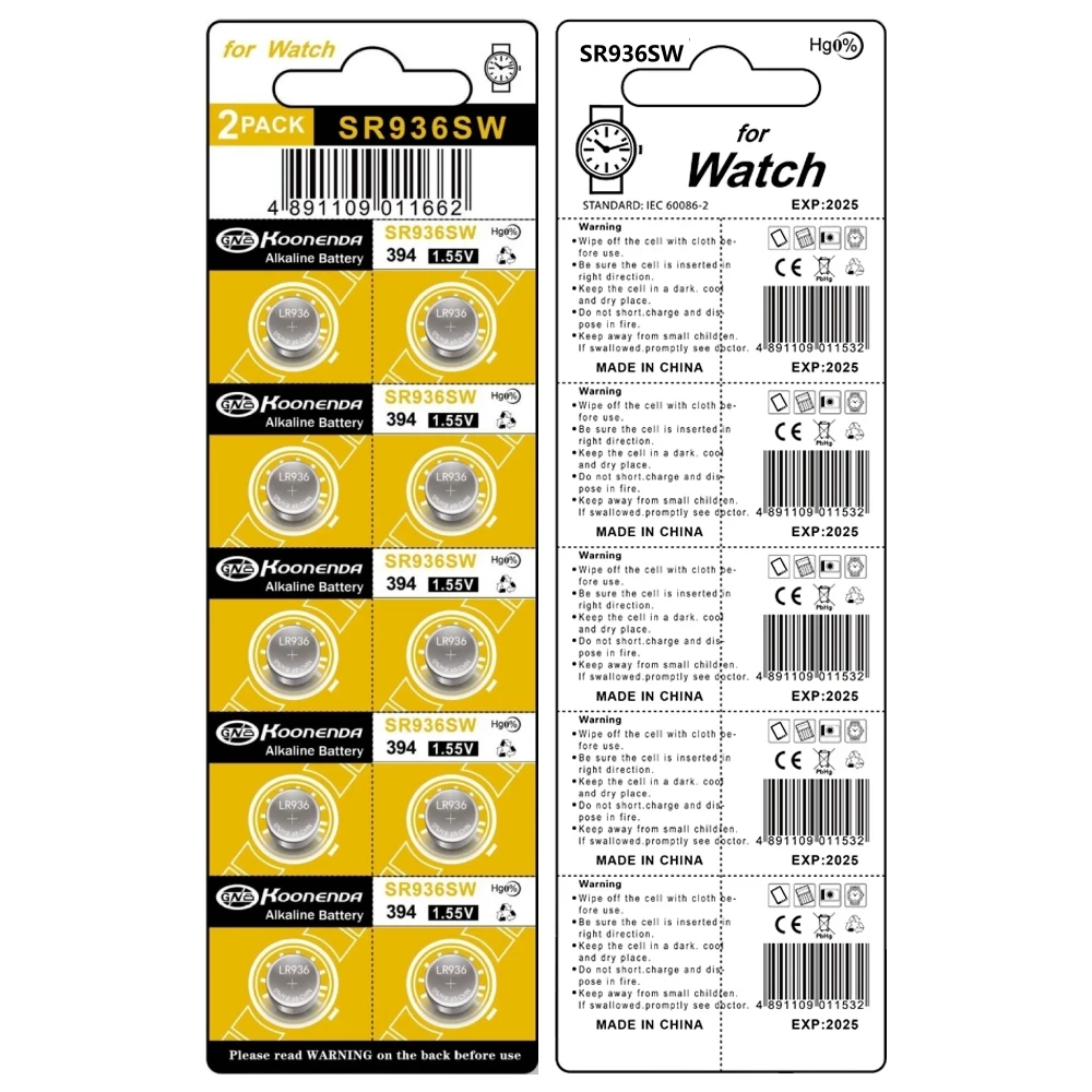 2 szt.-50 szt. 1.55V AG9 LR936 394 SR936SW CX194 LR45 baterie guzikowe G9A 194 394A SR936 L936F Cell moneta zegarek zabawki zdalna bateria