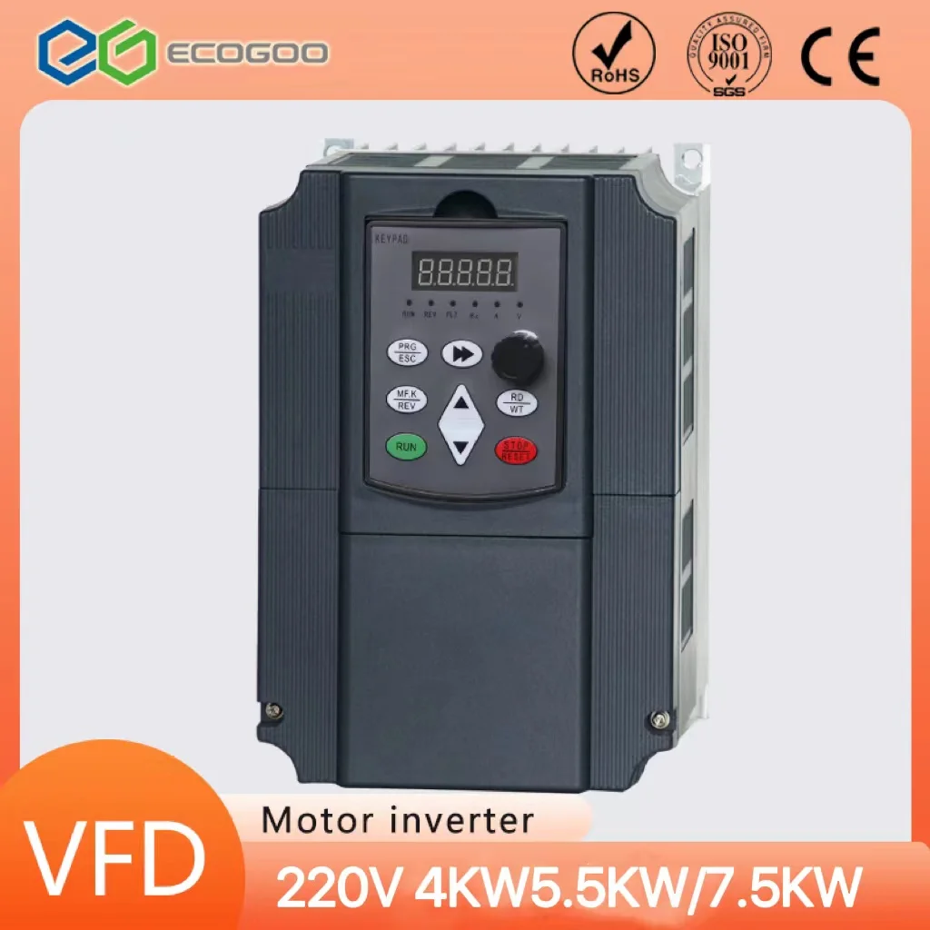 

Frequency Converter VFD XSY-AT1 Inverter 1.5KW/2.2KW/4KW Single phase 220v Input and three-phase Output motor speed controller