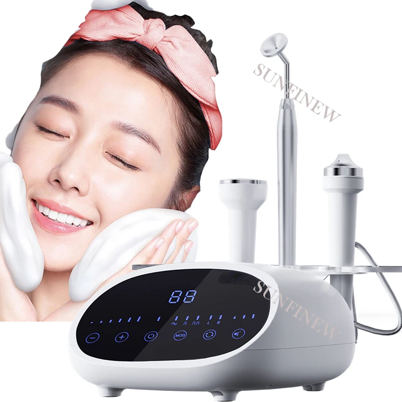 

3 in 1Magic Oxygen Bubble Machine Facial Cleansing Removing Acne Dirt Mites Ultrasound Beauty Machine Salon Relief Eye Fatigue