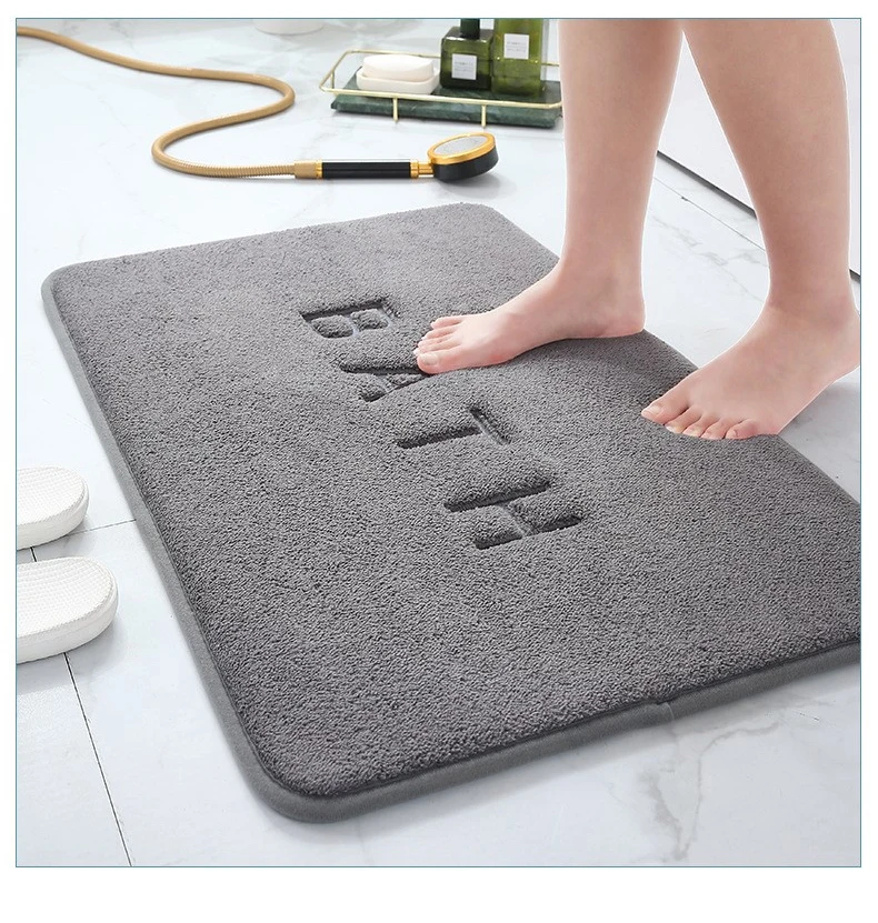 Anti-Rutsch-Matte aus Kaschmir-Memory-Schaum-Teppich Korallen-Fleece-Super-Saugfähige Boden matte Küche Wohnzimmer Bad – Detail 12