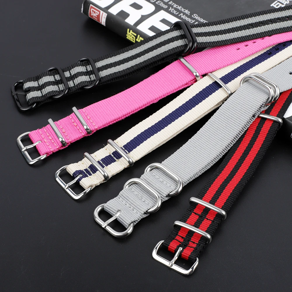 

Long Watch Band 18mm 20mm 22mm Replacement Men Women High Quality Nylon Belt Watch Strap Bracelet Watch Accessories