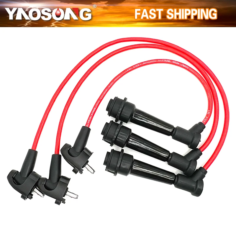 Ignition Coil Spark Plug Wire Set Fits for Lexus IS300 GS300 SC300 Toyota Supra 3.0L UF228 90919-15456 90919-15457 90919-15317
