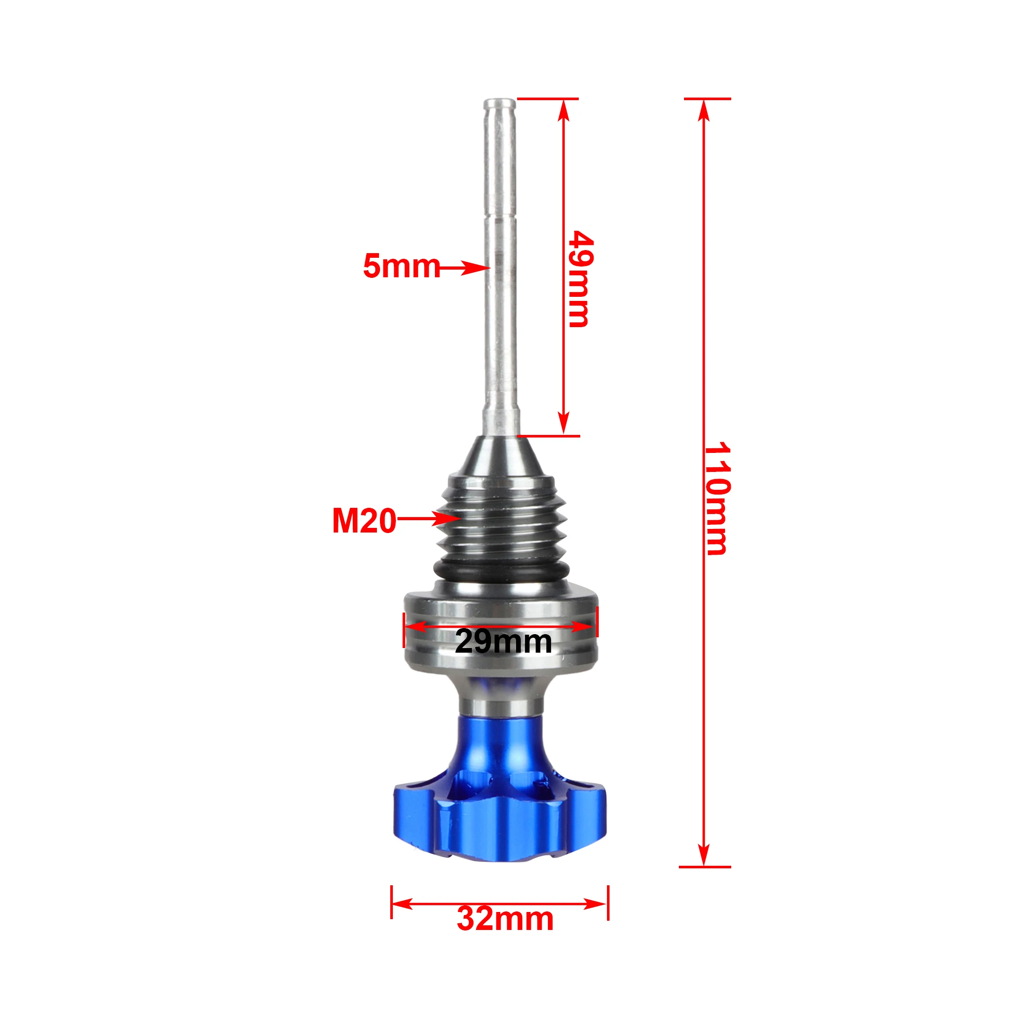 Motorcycle Engine Oil Dipstick Filler Cap Plug Crankcase Oil Level Gauge For GY6 110cc125cc Scooter Honda Yamaha Kawasaki Suzuki motorcycle oil dipstick