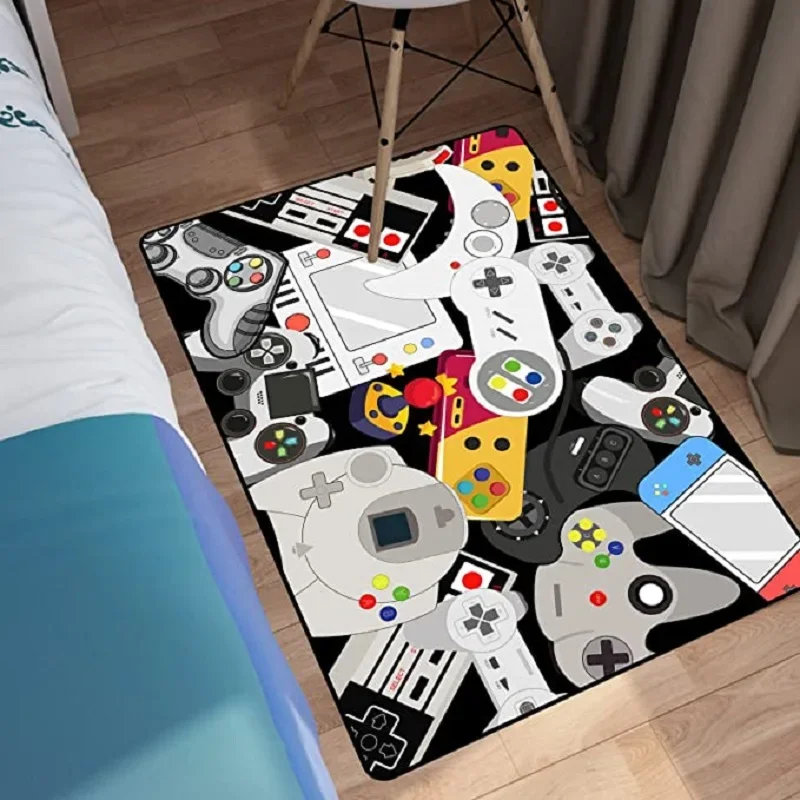 Game Rug Game Controller Teen Boys Playing Carpet Boy’s Bedroom Living Room Playroom Children Gaming Non-Slip Floor Mat 4
