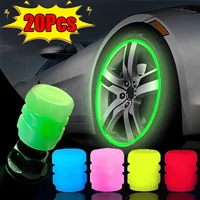 Luminous Valve Caps Fluorescent Night Car Tire Valve Caps Motorcycle Bike Glowing Decor Wheel Nozzles Tyre Cap Car Accessories 1