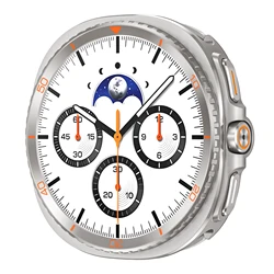 Luxury Metal Watchcase: Premium Aluminum Alloy Protector Cover for Galaxy Watch 8 40mm (Titanium orange)