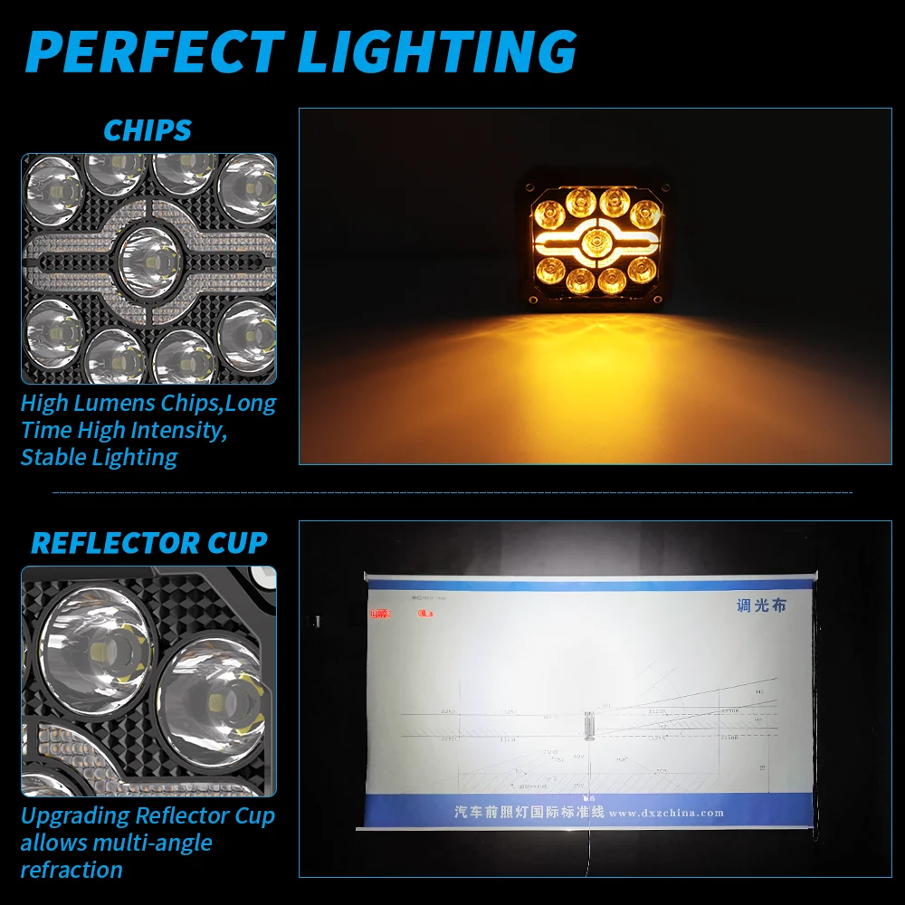 4Inch Auxiliary Auto Fog Light Work Fog Light Long Range Led Light Bar for Moto