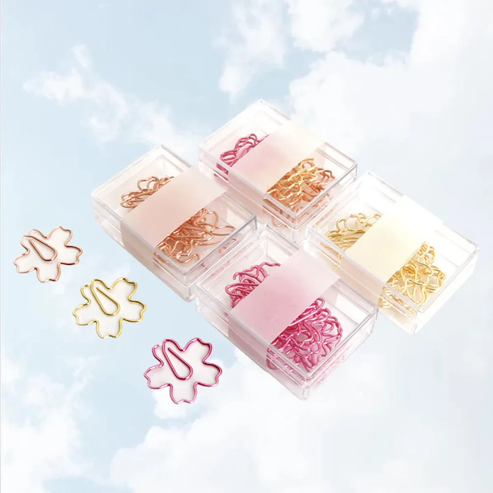 12Pcs 우아한 꽃 모양 종이 클립 문서 사진 카드에 대 한 헤비 듀티 금속 클..
