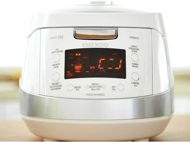 CUCKOO CRP-HS0657FW, 6-Cup (Uncooked) Induction Heating Pressure Rice  Cooker, 11 Menu Options, Stainless Steel Inner Pot, Made in Korea