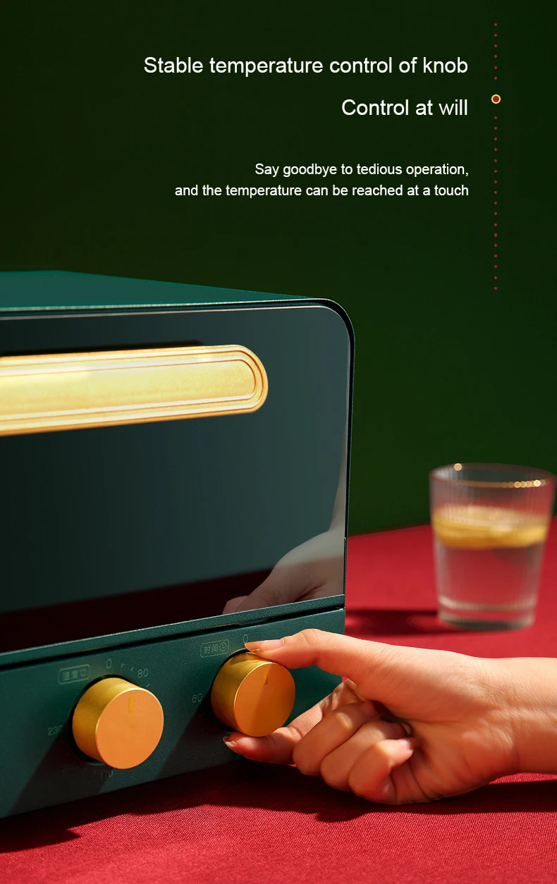 MDWD Mini Multifunctional Bake Oven 12L Household Cookies Cake Chicken Pizza Crepe Baking Machine