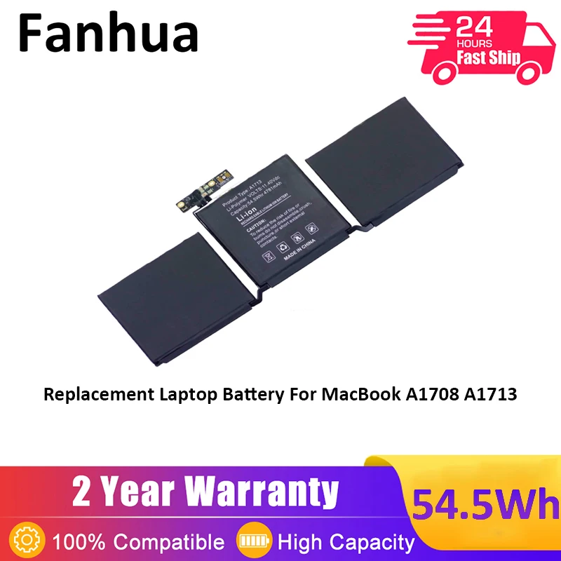 A1708 Battery Replacement, A1713 Battery For Macbook Pro 13 Inch A1708 ...
