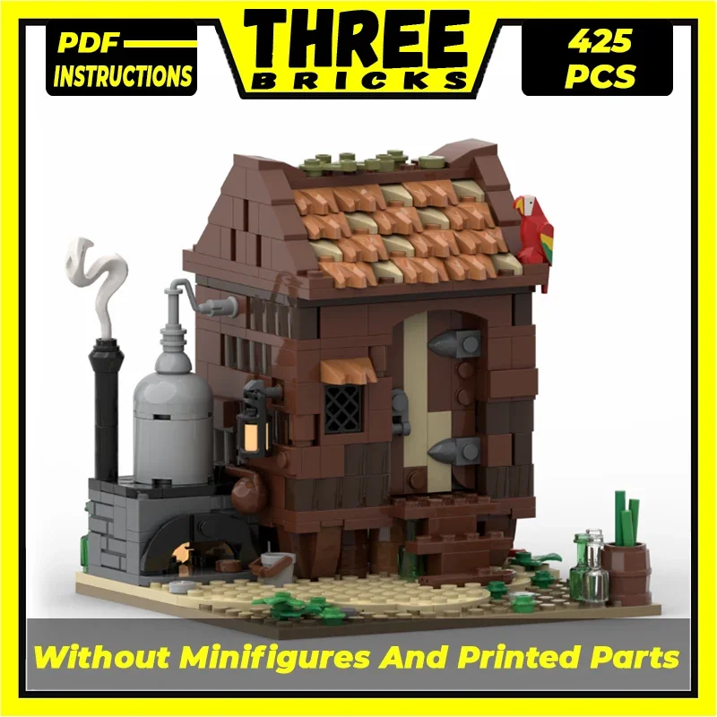 

Moc Building Bricks Pirate Street View Model Rum Distillery Technology Modular Blocks Gifts Christmas Toys DIY Sets Assembly