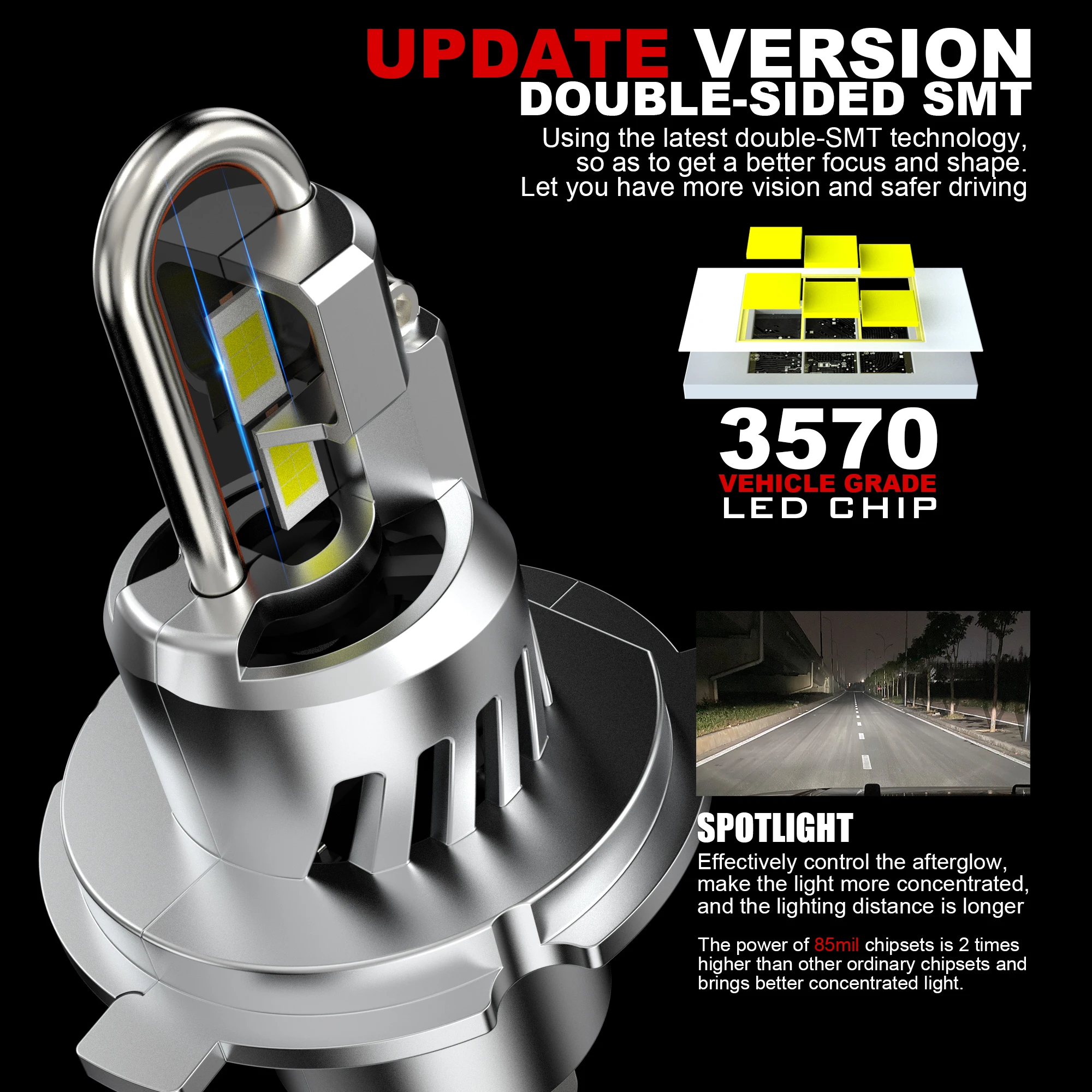 1600W 터보 H4 LED 헤드라이트 전구 CANBUS 라이트 1800000LM 미니 램프 1:1 3570 CSP 무선 자동차 LED 팬 플러그 앤 플레이 6500K
