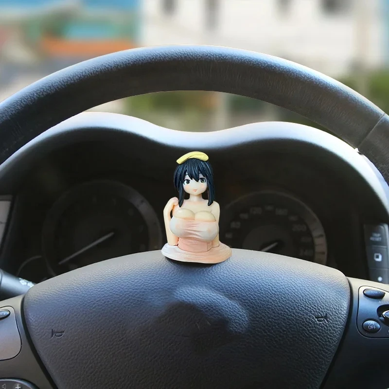 Anime Figure Toy 1pc Sexy Shaking Boobs Console Dashboard Interior Accessory Collection Model Doll