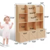 Children's Book Storage Rack, 3-Layer Kids Bookcase with 7 Storage Cabinets, Drawers Toy Cabinet, Children's Book Display Rack 2