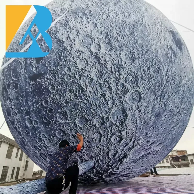 Customized LED Lights Large Inflatable Moon Balloon for Planetarium Display Toys 4