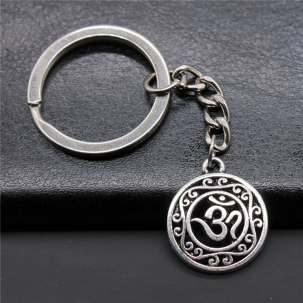 FashionJewelryKeychainAntiqueSilverColor22x19mmHollowCarved