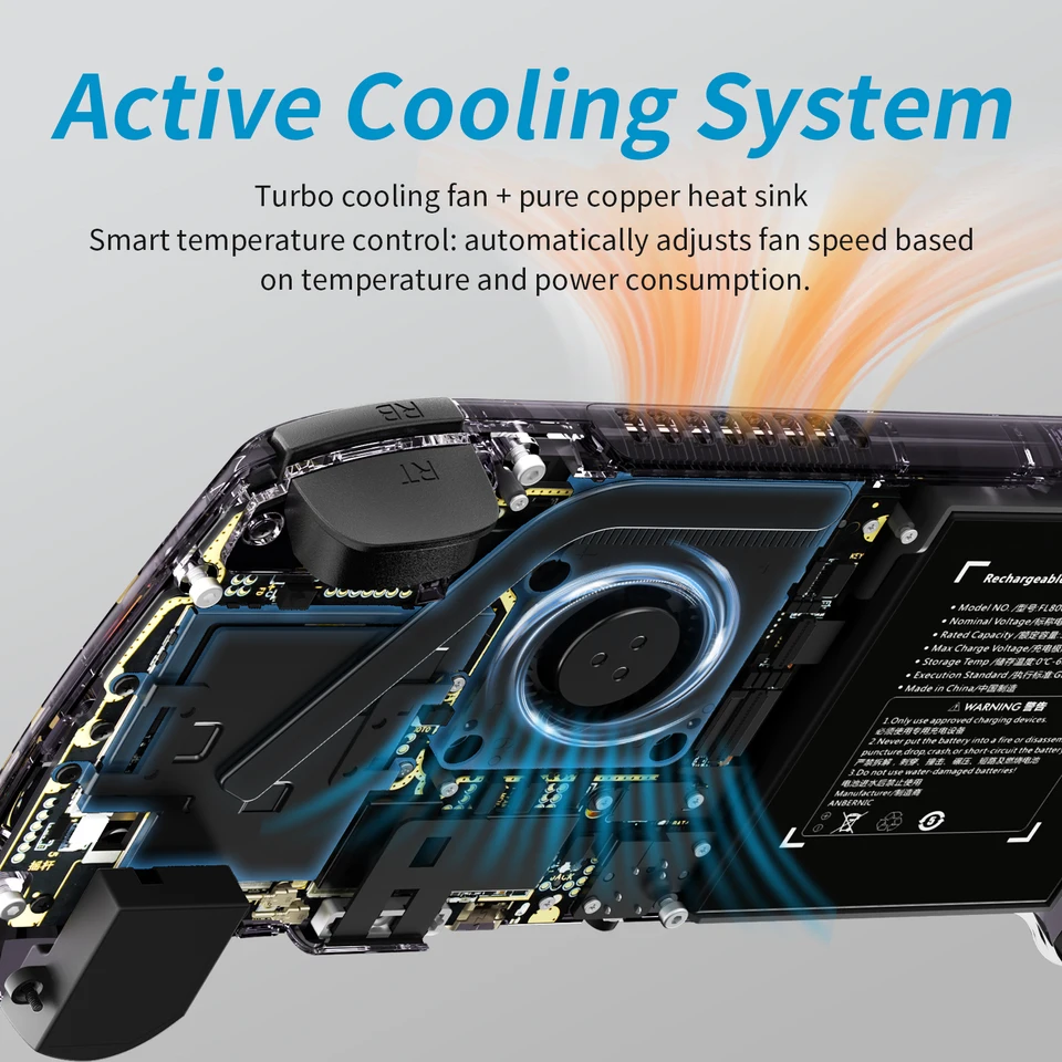 ANBERNIC RG557 Handheld Game Console 5.48" AMOLED Screen Dimensity 8300 Android 14 High-resolution Joysticks Video_voghion.com