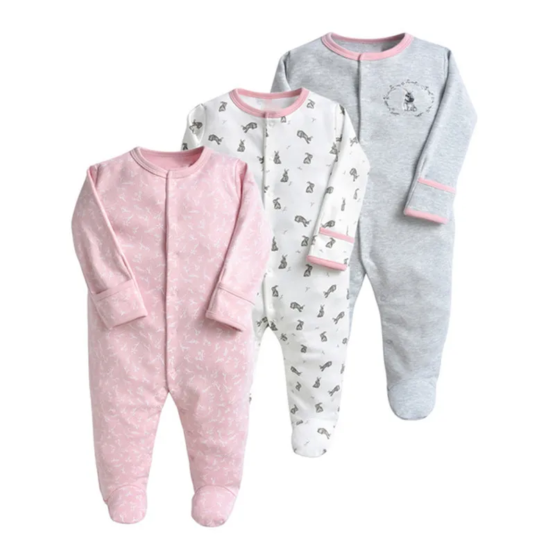 Baby Clothes Baby Sleepsuit Bear Hooded Jumpsuit Lamb Hair Jumpsuit Western Style Jumpsuit 3 Pcs/Lot Newborn Jumpsuit Baby Rompers Long Sleeve Infant Clothing Cotton Baby Boys Girls Clothes 0-12Months Ropa Bebe