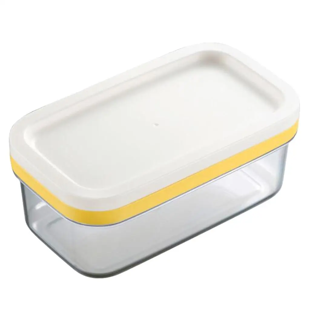 Plastic Butter Dish With Lid Butter Keeper Container Storage Cutter for Kitchen Storage & Decor