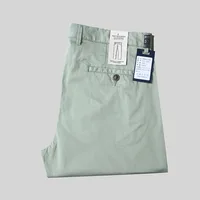Summer Thin Mens Suit Pants Yellow Red Khaki Formal Casual Green Trousers For Male Straight Fit Stretch Korean  Fashion Pant 1