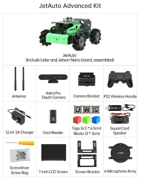 Hiwonder Jetson nano  Ǵ JetAuto ROS κ ڵ, ̴  ī޶ ġ ũ,    ̼ 