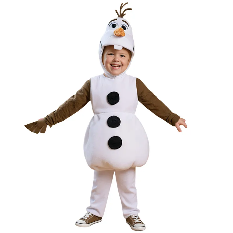 Olaf-Charakterkostüm für Kinder, Fantasy-Party-Outfit für Kleinkinder, Neujahr, Weihnachten, Performance-Kostüm mit Hut und Weste