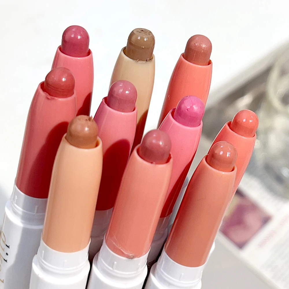 Sexy Matte Pink Lip Liner Pencil Waterproof Lasting Smooth Contouring 3D Lipstick Moisturising Non-stick Cup Lipliner Makeup Pen 5