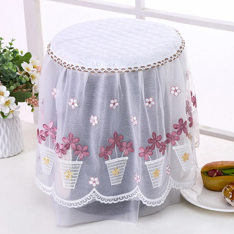 Lace Fabric Cover Household Rice Pot Dust Covers Flower Pattern Kitchen Appliances Dust Cover Home Kitchen Supplies