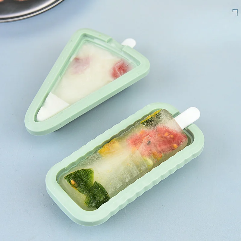 Diy Ice Cream Mold with Transparent Lid, Silicone Material, Homemade Popsicle Mold, One Handed Popsicle Tool, Ice Cream Mold